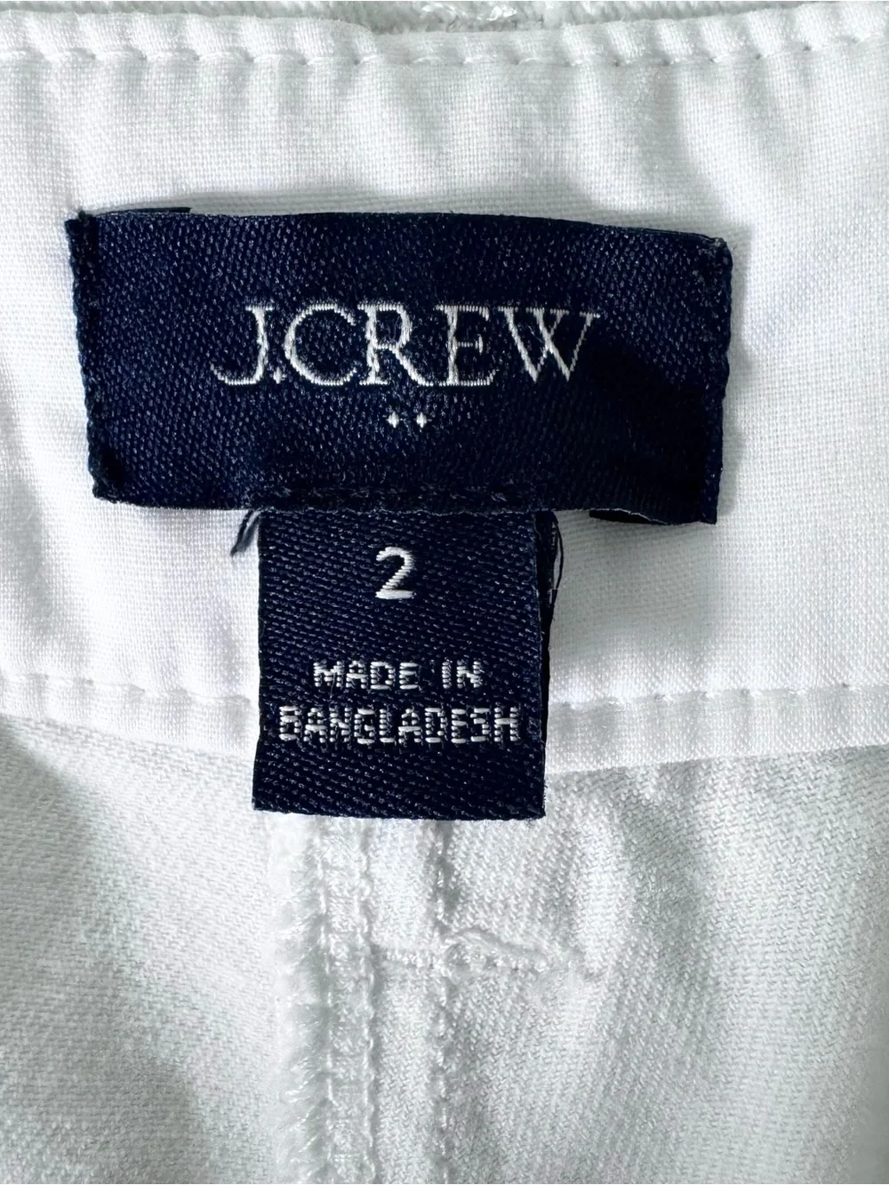 J. Crew White Women's Casual Chino Shorts, Size 2